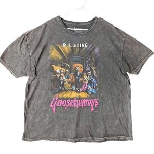 Goosebumps Slappy Dummy Tee 2XL Oversized Acid Wash Mineral Wash RL Stine Horror